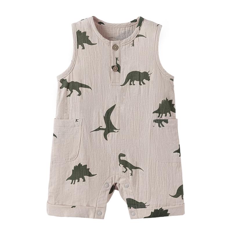 babylove Детский боди для мальчика без рукавов из хлопковой марли 90