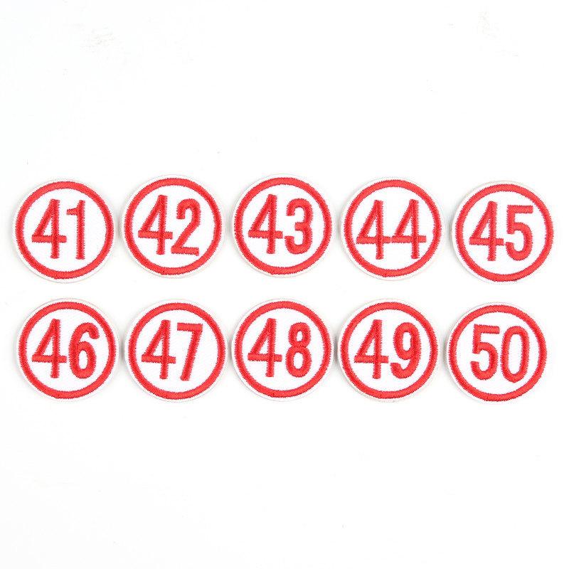 Digitaler Stoffaufkleber Zahlenaufnäher Kindergarten Schulmarke Markierung Wärmeübertragungsaufkleber Kleidung Hosen Löcher Stickerei-Aufkleber Klein