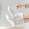 Women's Pure Cotton Loose Socks, Summer Thin Mesh Breathable Long Socks, Antibacterial and Deodorizing Postpartum Socks