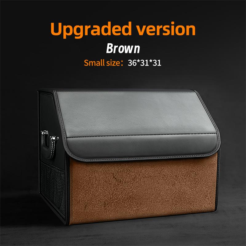Auto Wildleder Kofferraum Organizer Große Kapazität Leder Faltbare Aufbewahrungsbox Tragbar Multifunktional Werkzeug Organizer Auto Zubehör