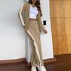 Women's Long Coat And Wide-leg Pants Suit Business Casual Two-piece Suit