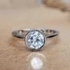 Elegant Geometric Round Fashion Ring - European & American Style