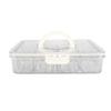 Divided Serving Tray 8 Compartment Transparent Airtight PP PET with Handle Snack Platter for Travel