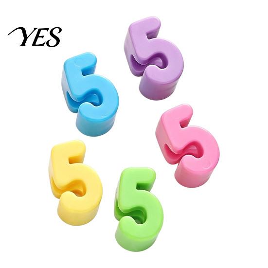 Large Hole Beads 5Pcs DIY Acrylic Bubble Number Beads, 0-9 Chunky Colorful Spacer for Crafting Projects