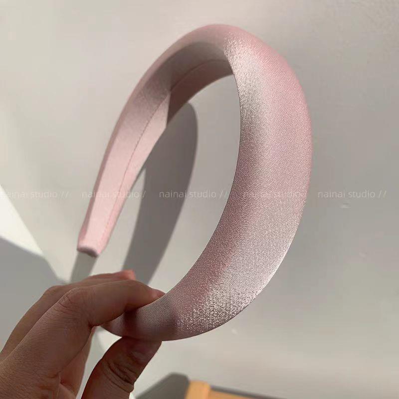 Glossy Solid Color High Skull Headband for Women - Non-Slip Hair Accessory