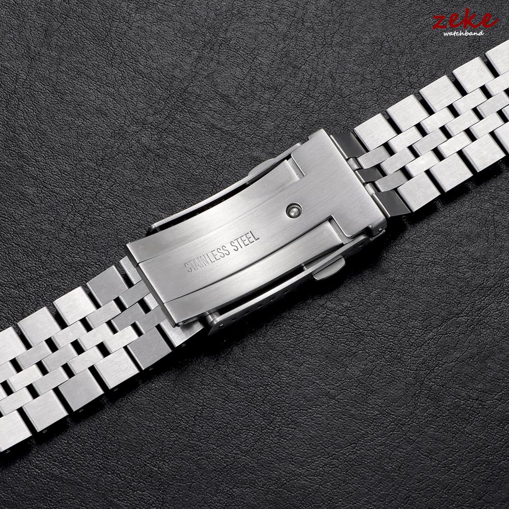 Extended Fold Solid Watch Buckle for Seiko 18mm 20mm 22mm Silver Double Push Safety Milled Clasp Stainless Steel Watchband Clasp