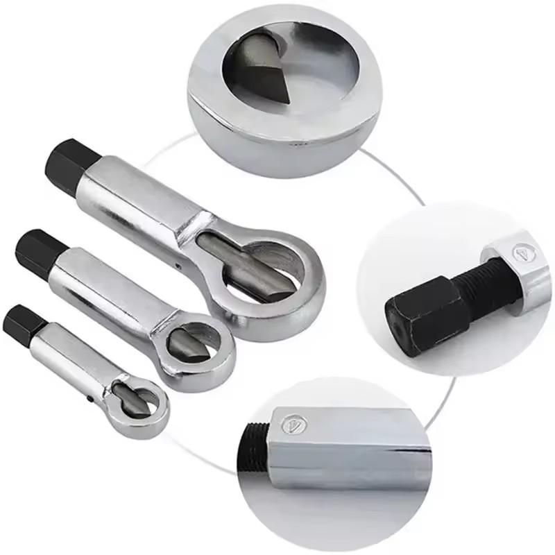 Rusty Nut Wrench Damaged Screw Separation 9-27mm Splitter Portable Manual Remover Spanner Steel Wrench Hex Extractor Car Tools