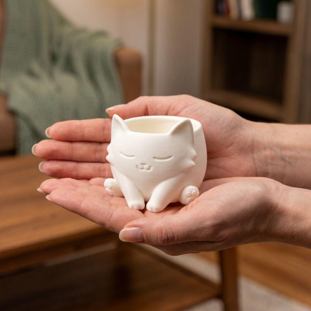 Lovely Succulent Flower Pot 3d Printed Mini Flowerpot Table Organizer Plant Container  Gift