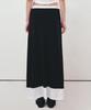 Nigaennikol Double Layered Long Skirt_Black