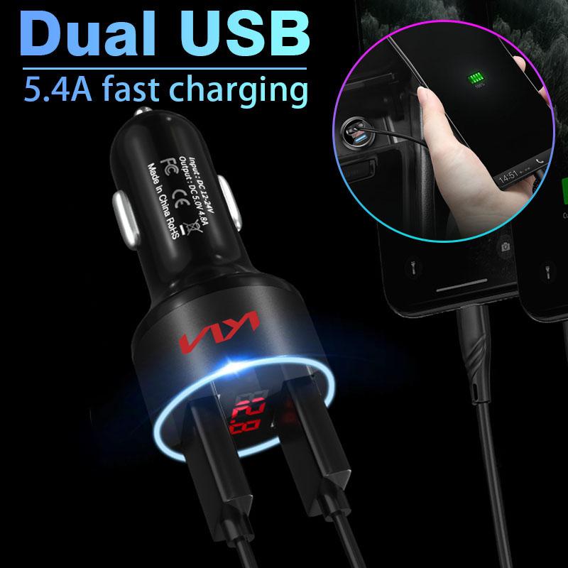 Car Charger USB Type-C Fast Charging Adapter For Kia Rio 3 K2 Ceed Cerato K3 Sportage 4 Picanto K5 Optima Sorento Forte Stinger