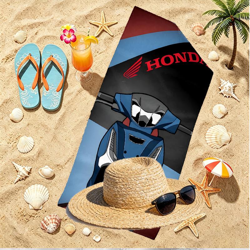 Honda Print Strandtuch, Vielseitiges Leichtes Saugfähiges Strandtuch für Pool Surfen Yoga Badezimmer, Perfektes Geburtstags-Urlaubsgeschenk