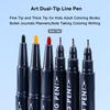 Languo 6/12/18Pcs Art Colored Pens Fine Point Markers Fine Tip Drawing Pens Fineliner Pen for Journaling Writing Note Art Office
