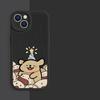 Handyhülle Für Liebhaber Paare Passend für iPhone 11 12 13 14 15 16 Pro Max XR X XS Mini 8 7 Plus SE 2020 Klare Hülle Niedlicher Cartoon-Hund