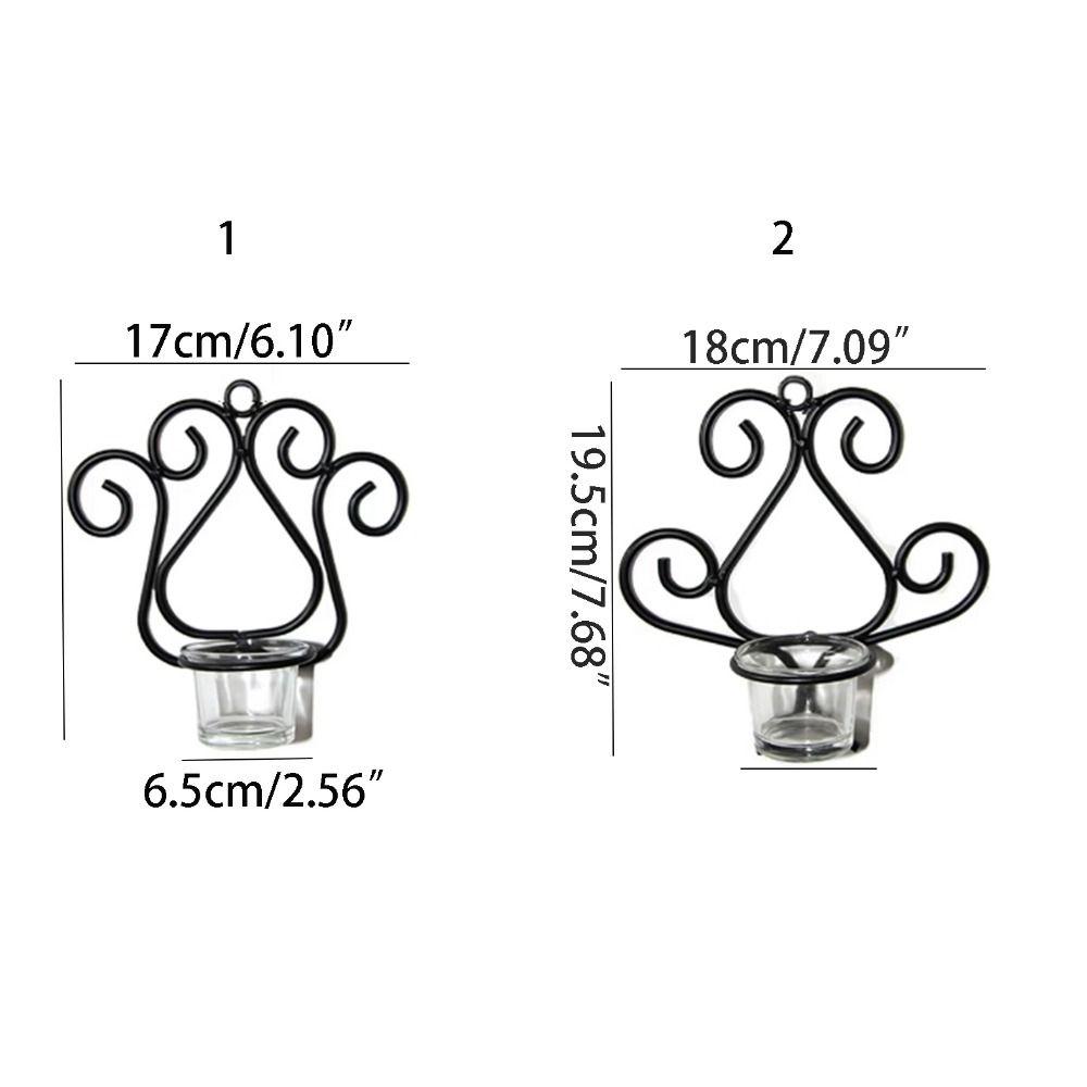 Anti-Rust Iron Candlestick Shelf Decorative Wall Display Holder Wedding Decor