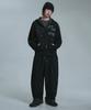 MOO Roll-Up Check Contrast Sweatpants - Black