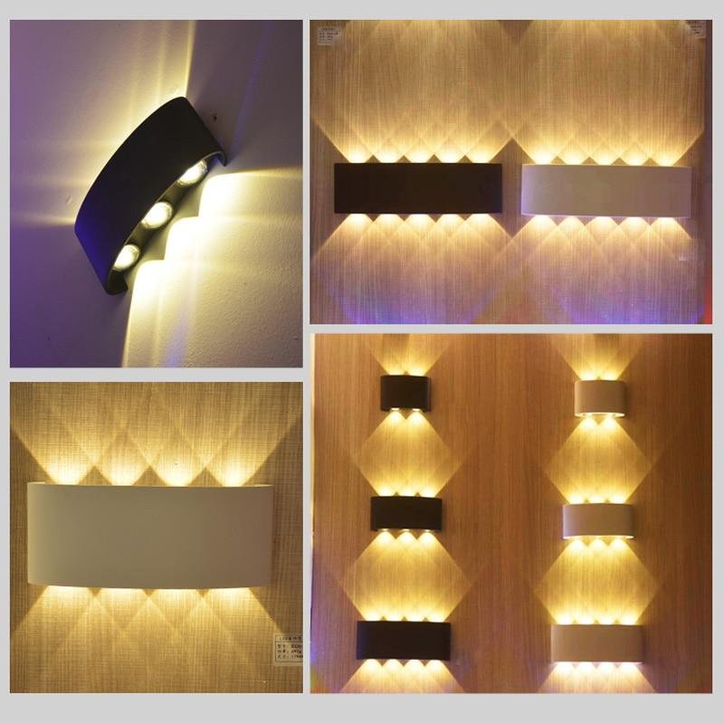 4W/6W/8W LED Home Wandleuchte Innen Nicht wasserdicht Gartenbeleuchtung Kunststoff AC86-265 Innen Schlafzimmer Wohnzimmer Treppen Wandleuchte