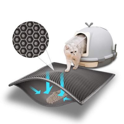Pet Cat Litter Mat Double Layer Litter Cat Bed Pads Trapping Pets Litter Box Mat Pet Product Bed For Cats House Clean Mat