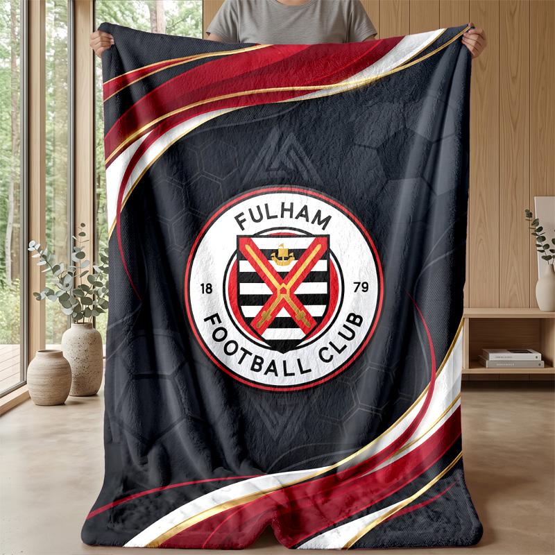 Coperta in Flanella con Stampa Calcio Fulham, Coperta Morbida Calda Leggera per Divano Letto Campeggio