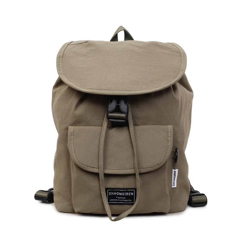 Schoolbag Korean version solid color simple backpack women's 1011 new commuter outdoor leisure versatile backpack light play bag