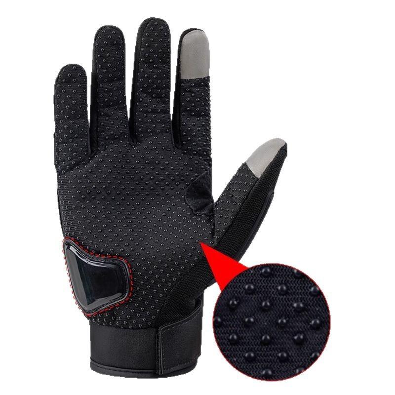 Men's Full Finger Cycling Gloves Breathable Protective Gear with Hard Shell Knuckle Guard and Anti-Slip Palm for Outdoor Sports and Riding