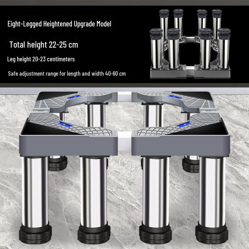 Universal Washing Machine & Refrigerator Stand with Stainless Steel Wheels