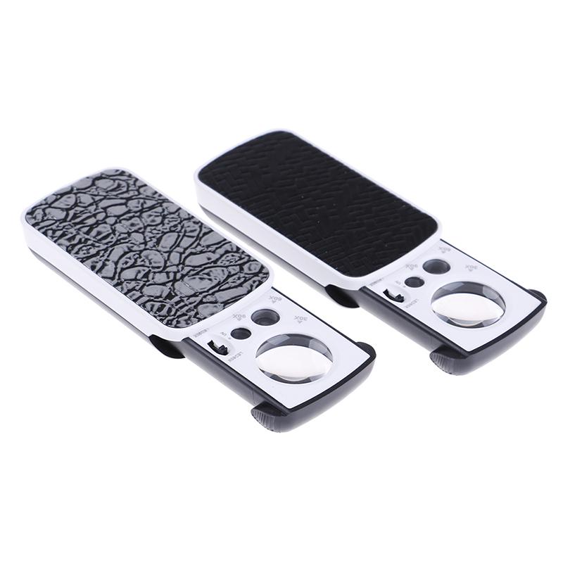 30X 60X 90X Cep Büyüteci Kuyumcu Gözlüğü Lup Led Işıklar