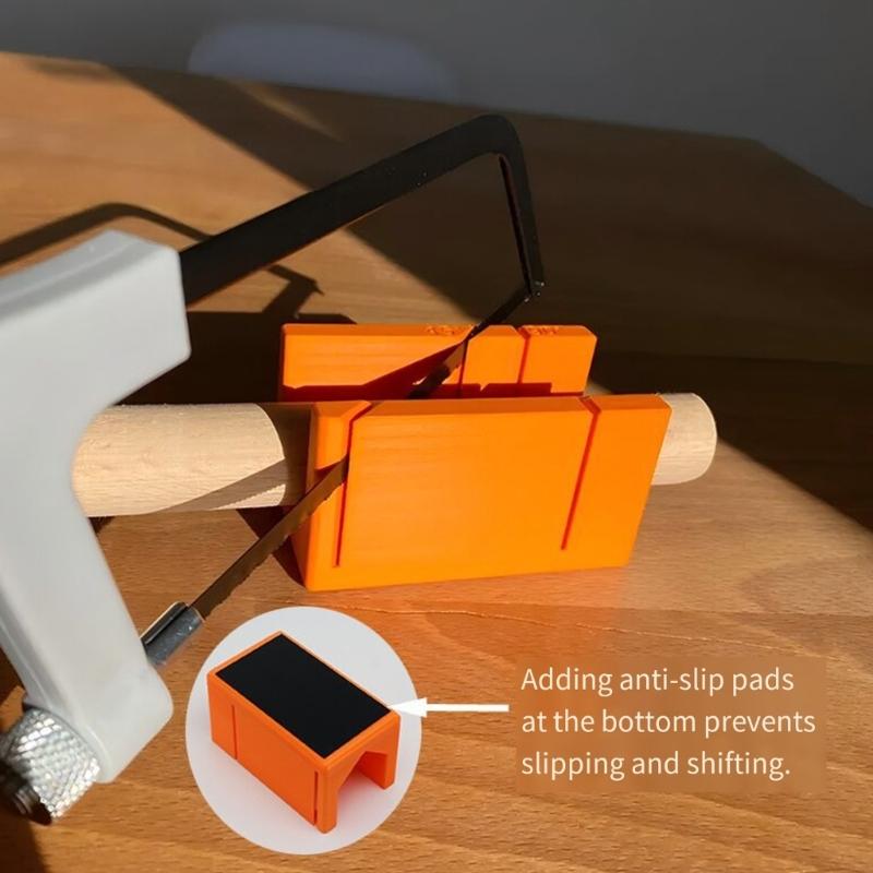 90 Degree And 45 Degree Angles Cutting Guide Compacts Woodworking Miter Box For Precise Straight And Miter Cut Enduring