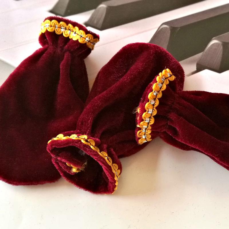 3 Pcs Edging Piano Pedal Cover Cleaning Accessories Mitten Foot Protectors Waterproof And Scratch-Resistant Piano Cover