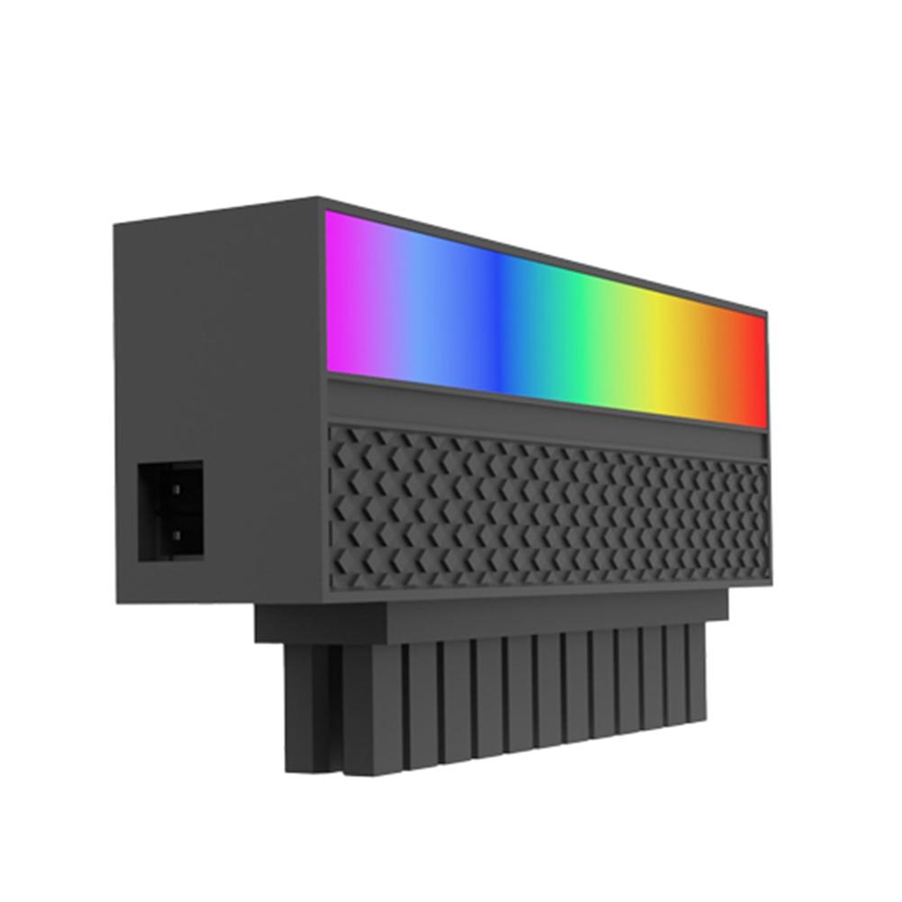 

ATX 24 Pin to 90 Degrees Plug Adapter ARGB Mainboard материнська плата Кабель живлення Модульний DIY монтажний аксесуар чорний
