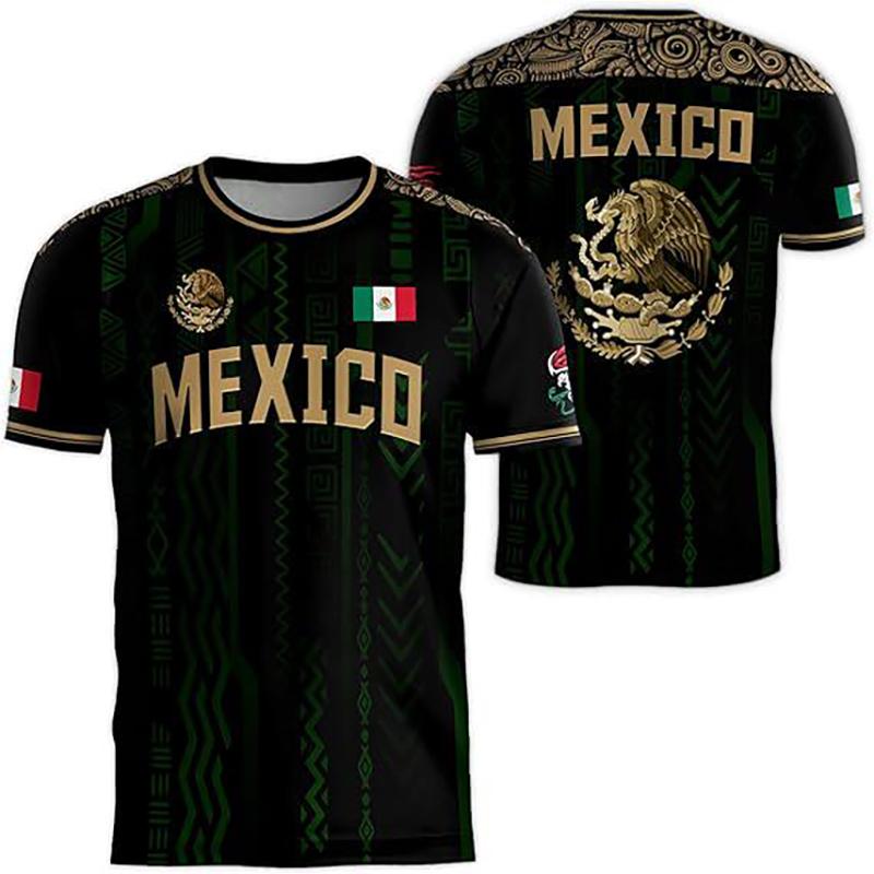 Mexico 2026 Football Jersey National Flag Print Home Away Soccer Shirt Team Kit Fanwear For Men And Women