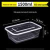Disposable Rectangular Plastic Takeaway Containers