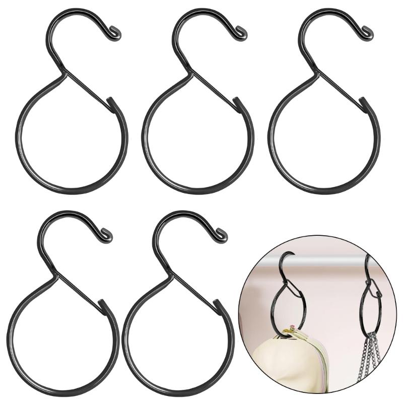 Spring Loaded S Shape Hook Easy Mounting Easy Installation Sturdy Iron Storage Solution