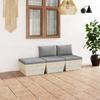 Day and Night - Day and Night Garden Furniture Made of 3-piece Pallets and Fir Wood Cushions