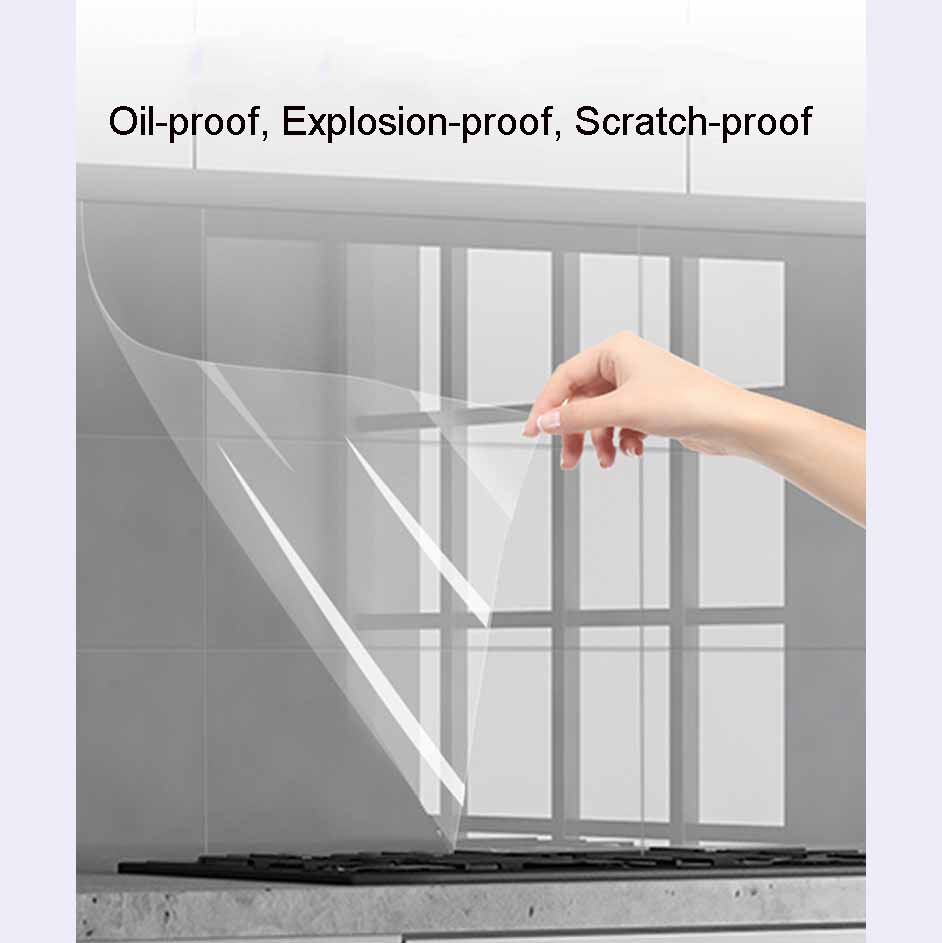 0,05 mm Extra Dicke Selbstklebende Wandfolie Hitzebeständig & Wasserdicht Transparenter Aufkleber für Küche & Badezimmer Keine Rückstände