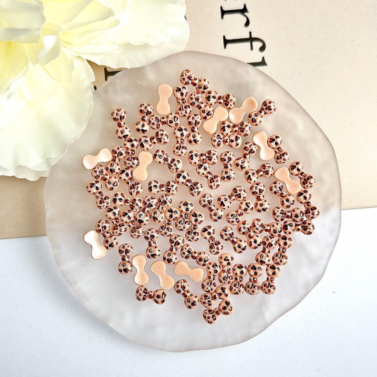

Meillard Leopard Print Bow Nail Art Resin Accessories