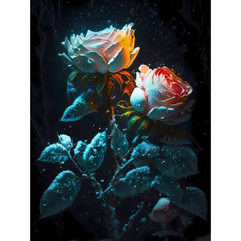 DIY Full Round Diamond Painting Cross Stitch 3D Animal Flower Home Decorative Art Style Diamond Painting 5d Diamond Art Painting