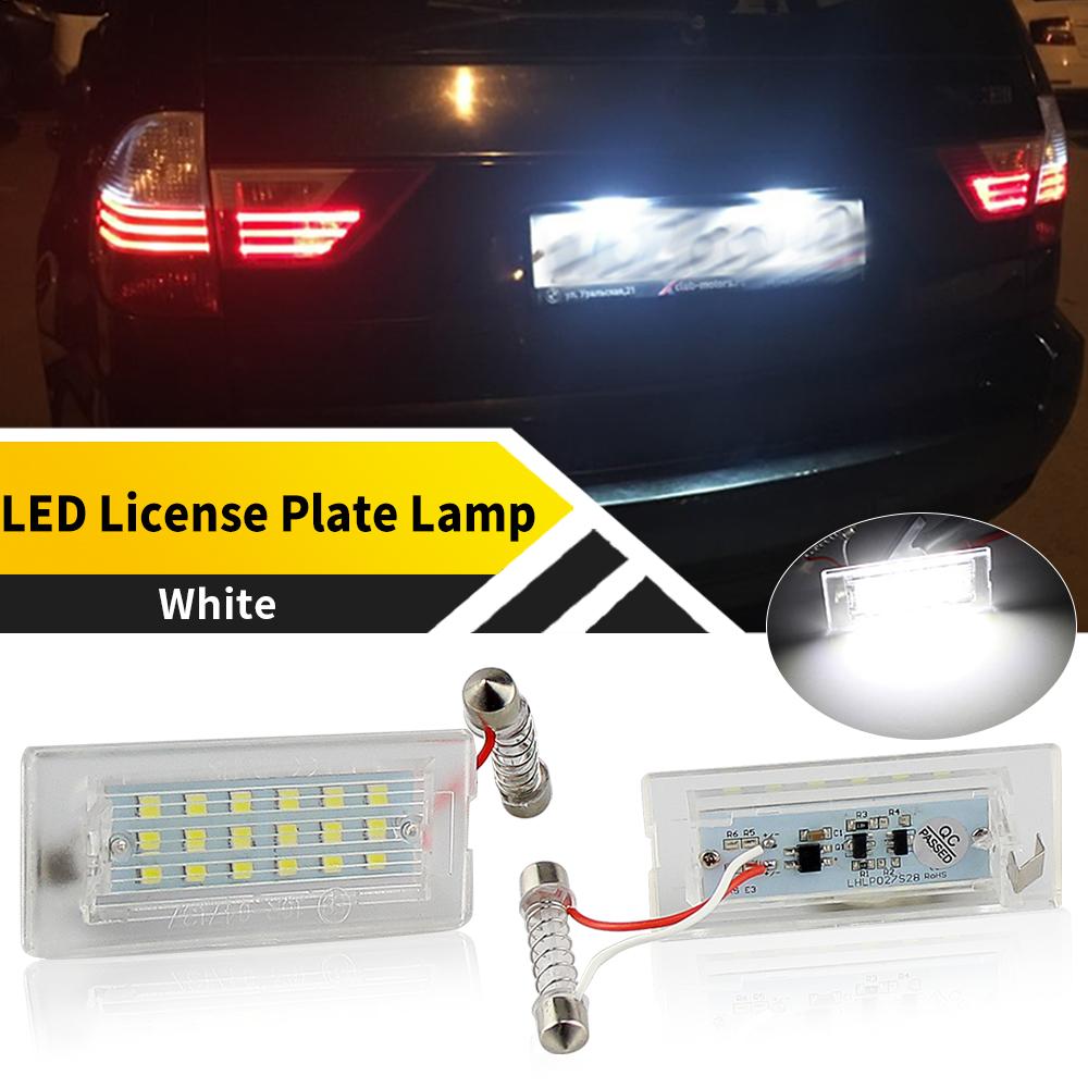 2PCS 6000K White LED License Plate Light Lamp For BMW E53 X5 1999-2003 E83 X3 2004-2009 OEM#: 51137062293" Error Free