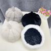 Luxury Mink Fur Hats for Women Winter Warm Solid Genuine Fur Cap High Quality Female Fur Hat