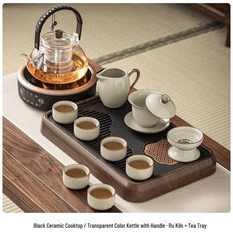 Chaxun Ru Kiln Style Electric Ceramic Stove Tea Set