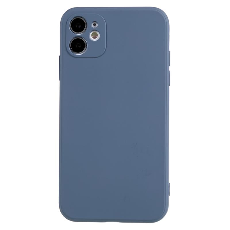 For iPhone 11 Soft TPU Rubberized Cover Fiber Lining Cushion Anti-Scratch Phone Case