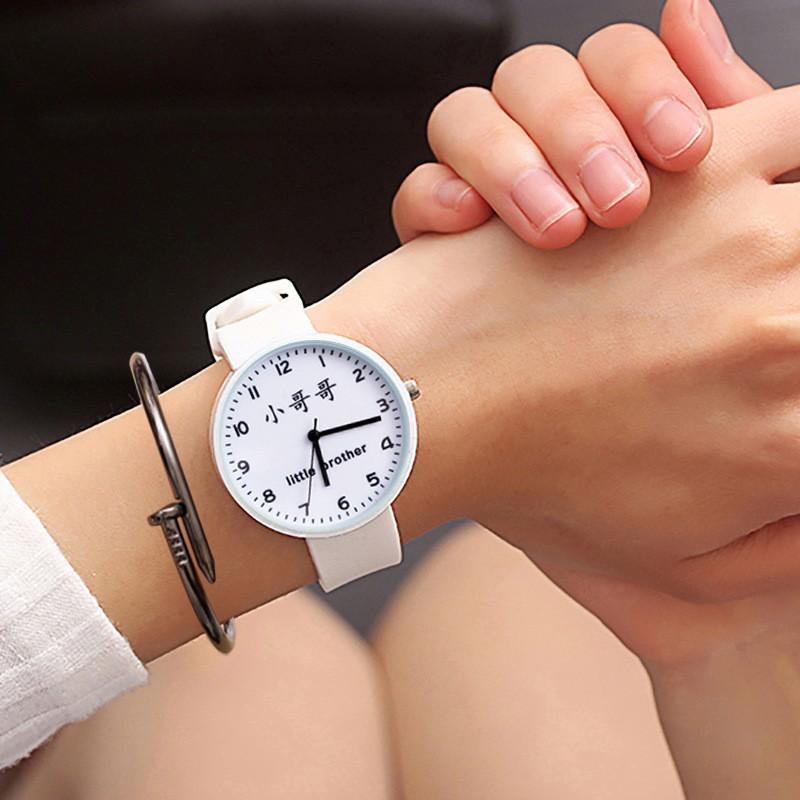 Same Little Brother Little Sister Watch Female Soft Sister Candy Color Casual Couple Watch Junior High School Trend