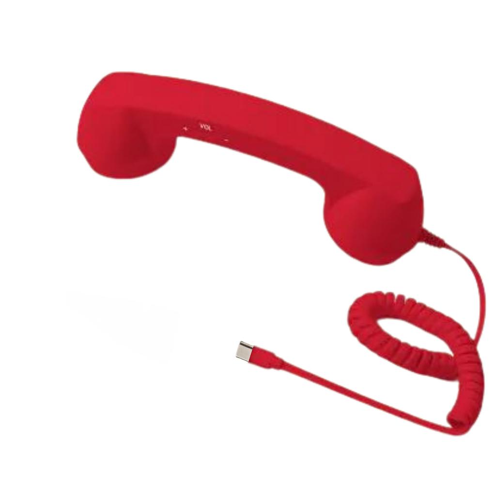 Type-C Retro Telephone Landline Handle Receiver, Bluetooth Telephone Handset For Mobile Phone, Vintage Wired Plug In Handhe 1m