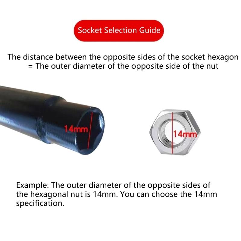 Heavy Duty Ceiling Leveling Socket Hollow Hex Sleeves Wrench Ergonomic Design Corrosion Resistant Steel Durability