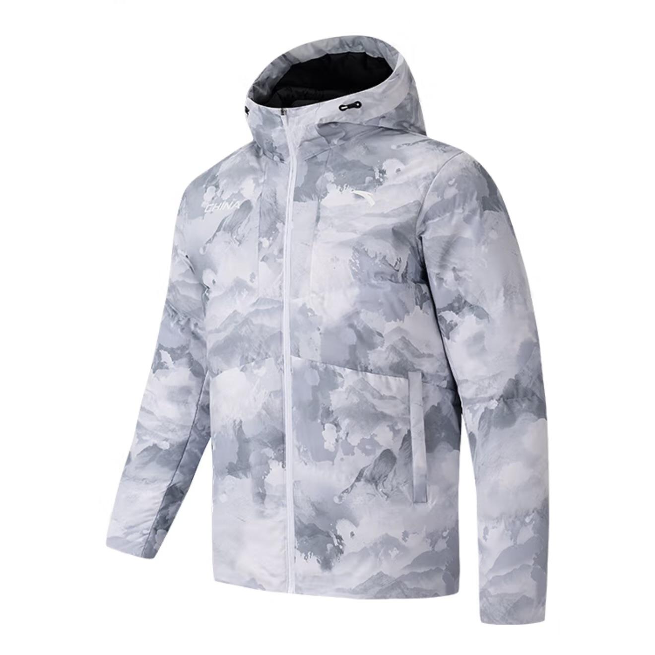

Anta Six-Degree Core Water-Repellent Cold-Resistant Warm Comfortable Winter Full-Print Jacket Down Coat Unisex Outerwear Pure-White 172547904-2 2XL