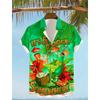 Sono le 5 da qualche parte Pappagallo Camicia Hawaiana da Resort da Uomo Stampa 3D Bottoni Manica Corta Camicia da Spiaggia Estiva Abbigliamento per le Vacanze