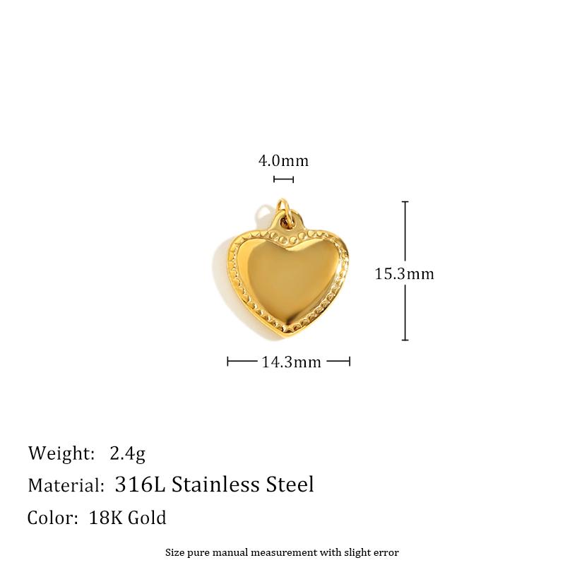 

MamacitaSlay Creative 316L Stainless Steel Marine Life Love Charm Bracelet Necklace Handmade DIY Accessories Unique Decorations