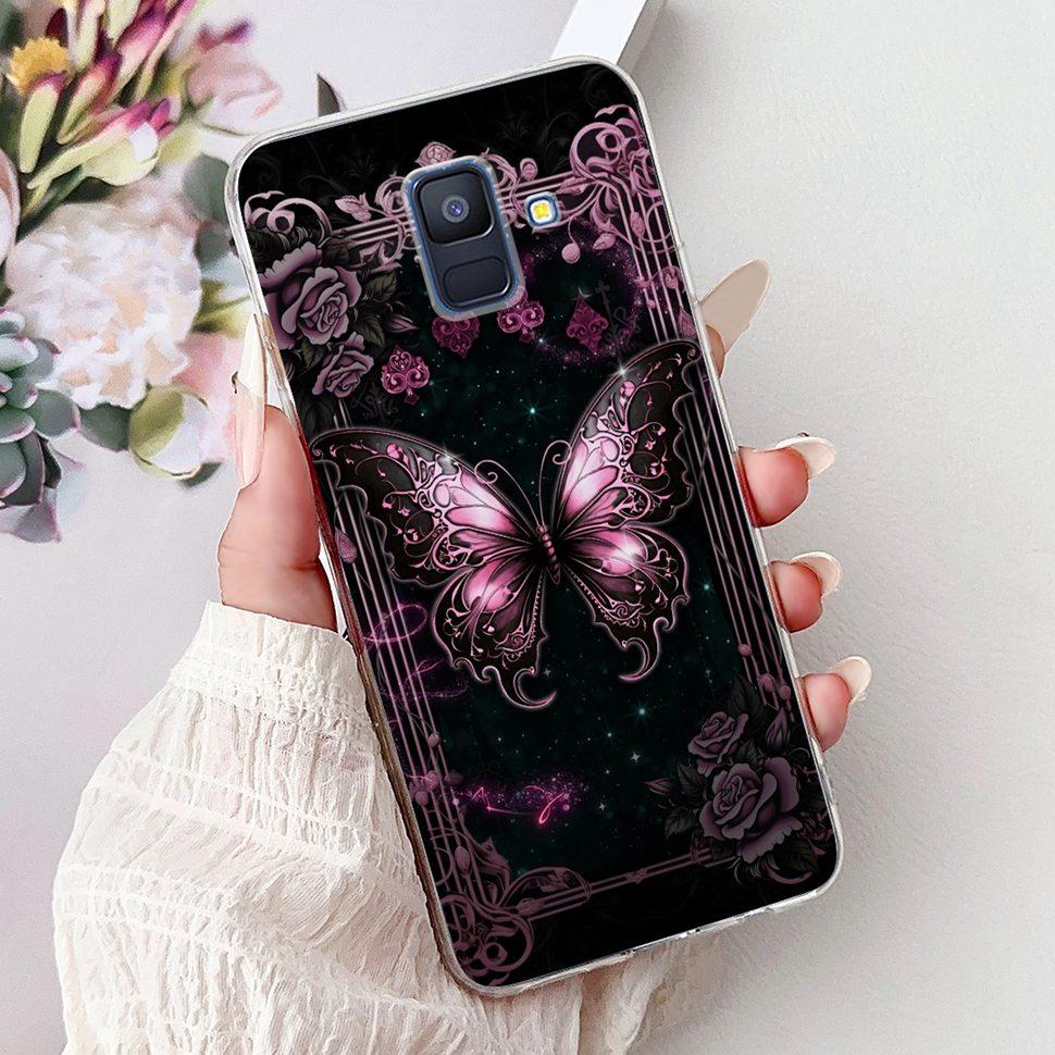 For Samsung Galaxy A6 2018 Case Luxury Painted Cover Soft Silicone Phone Case For Samsung A 6 A6 GalaxyA6 2018 Back Cover Coque