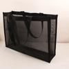 Fashion Shoulder Bag Large Capacity Mesh Shopping Bag Solid Color Top-Handle Handbag All-match for Summer Vacation Travel