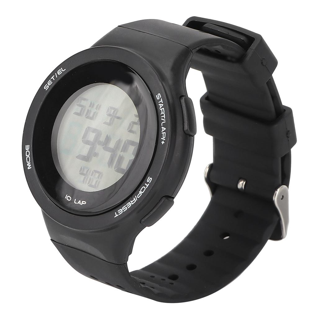 Men Sport Watch Waterproof Shockproof Multifunctional Noctilucence Black with Large Screen EL Light