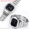 For Casio G-SHOCK DW-H5600 Bluetooth Heart Rate Watchband Modified Small Block Solid Stainless Steel Strap Bezel Case Bracelet